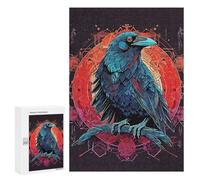 Adults 300 PCS Jigsaw Puzzle Crow Vector Adult Jigsaw Puzzle Family Game Precision Cutting Birthday And Unique Gifts 300 PCS