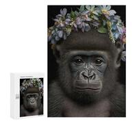 Adults 300 PCS Jigsaw Puzzle Cute Baby Fluffy Gorilla Jigsaw for Adults Brain Teaser Game Wall Decoration for Is Ideal As A Gift 300 PCS