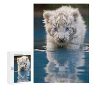 Adults 300 PCS Jigsaw Puzzle Cute Baby Tiger Jigsaw for Adults Brain Teaser Game Precision Cutting Unique Gifts for Birthday And Christmas 300 PCS