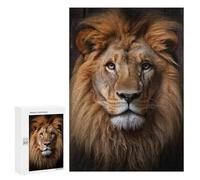 Adults 300 PCS Jigsaw Puzzle Elegant Lion Portrait Jigsaw Puzzle Brain Teaser Game But Fun And Humorous for Is Ideal As A Gift 300 PCS