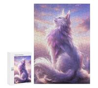 Adults 300 PCS Jigsaw Puzzle Elegant White Cat Adult Jigsaw Puzzle Family Game Precision Cutting Birthday And Unique Gifts 300 PCS