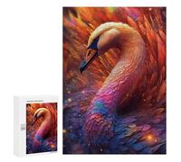 Adults 300 PCS Jigsaw Puzzle Enchanting Astral Swan Jigsaw Puzzle Brain Teaser Game But Fun And Humorous for Is Ideal As A Gift 300 PCS