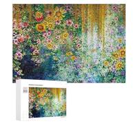 Adults 300 PCS Jigsaw Puzzle Floral Fantasy A Vibrant Garden Scene Adult Jigsaw Puzzle Brain Teaser Game Enhance Memory Birthday And Unique Gifts 300 PCS