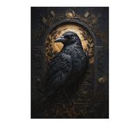 Adults 300 PCS Jigsaw Puzzle Framed Crow Jigsaw for Adults Relaxing Games Pattern Assembly Unique Gifts for Birthday And Christmas 300 PCS