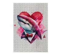 Adults 300 PCS Jigsaw Puzzle Gangster Shark Funny Jigsaw for Adults Relaxing Games Pattern Assembly Unique Gifts for Birthday And Christmas 300 PCS