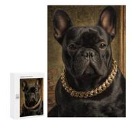 Adults 300 PCS Jigsaw Puzzle Golden Frenchie Luxury Collar Jigsaws for Adults Puzzle Precision Cutting Difficult And Challenge Toy Intellectual Game 300 PCS
