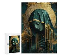 Adults 300 PCS Jigsaw Puzzle Golden Halo Virgin Statue Jigsaws for Adults Puzzle Precision Cutting Difficult And Challenge Toy Intellectual Game 300 PCS