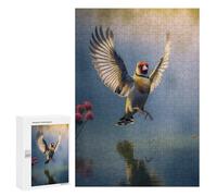 Adults 300 PCS Jigsaw Puzzle Goldfinch Bird Flying Adult Jigsaw Puzzle Family Game Precision Cutting Birthday And Unique Gifts 300 PCS