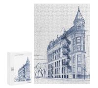 Adults 300 PCS Jigsaw Puzzle Hand Drawn Gooderham Jigsaw for Adults Brain Teaser Game Wall Decoration for Is Ideal As A Gift 300 PCS