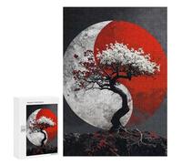 Adults 300 PCS Jigsaw Puzzle Harmony in Sakura Bloom Jigsaw for Adults Brain Teaser Game Wall Decoration for Is Ideal As A Gift 300 PCS