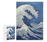 Adults 300 PCS Jigsaw Puzzle Kanagawa Big Wave Japanese Adult Jigsaw Puzzle Family Game Precision Cutting Birthday And Unique Gifts 300 PCS