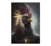 Adults 300 PCS Jigsaw Puzzle King Chicken Jigsaw for Adults Relaxing Games Pattern Assembly Unique Gifts for Birthday And Christmas 300 PCS