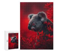 Adults 300 PCS Jigsaw Puzzle Koala in Red Berries Jigsaws for Adults Puzzle Precision Cutting Difficult And Challenge Toy Intellectual Game 300 PCS