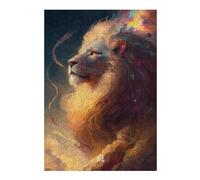 Adults 300 PCS Jigsaw Puzzle Leo Zodiac Fantasy Portrait Jigsaw for Adults Relaxing Games Pattern Assembly Unique Gifts for Birthday And Christmas 300 PCS