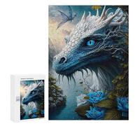 Adults 300 PCS Jigsaw Puzzle Mandala Ice Dragon Jungle Jigsaw for Adults Brain Teaser Game Wall Decoration for Is Ideal As A Gift 300 PCS