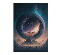 Adults 300 PCS Jigsaw Puzzle Moon with Hidden Landscape Jigsaw for Adults Relaxing Games Pattern Assembly Unique Gifts for Birthday And Christmas 300 PCS