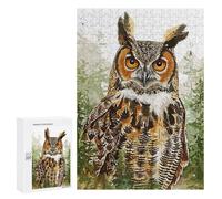 Adults 300 PCS Jigsaw Puzzle Natural Owl Paint Jigsaw Puzzle Brain Teaser Game But Fun And Humorous for Is Ideal As A Gift 300 PCS
