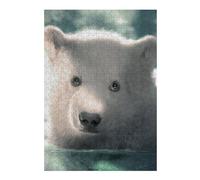 Adults 300 PCS Jigsaw Puzzle Polar Bear Cub Jigsaw for Adults Relaxing Games Pattern Assembly Unique Gifts for Birthday And Christmas 300 PCS