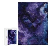 Adults 300 PCS Jigsaw Puzzle Purple Butterfly Art Print-1 Jigsaws for Adults Puzzle Precision Cutting Difficult And Challenge Toy Intellectual Game 300 PCS