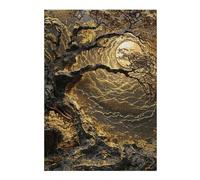 Adults 300 PCS Jigsaw Puzzle Radiant Moonlight Forest Puzzle for Adults Hands-on Game Perfect Decoration Parent-child Interaction 300 PCS