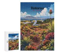 Adults 300 PCS Jigsaw Puzzle Rotorua, New Zealand Landscape Jigsaw for Adults Brain Teaser Game Wall Decoration for Is Ideal As A Gift 300 PCS