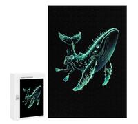 Adults 300 PCS Jigsaw Puzzle Scuba Diving Whale Jigsaw for Adults Brain Teaser Game Wall Decoration for Is Ideal As A Gift 300 PCS