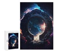 Adults 300 PCS Jigsaw Puzzle Space Portal Magic Jigsaw Puzzle Brain Teaser Game But Fun And Humorous for Is Ideal As A Gift 300 PCS