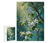 Adults 300 PCS Jigsaw Puzzle Spring Blossoms in Forest Jigsaws for Adults Puzzle Precision Cutting Difficult And Challenge Toy Intellectual Game 300 PCS