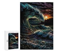 Adults 300 PCS Jigsaw Puzzle Stormly Ocean V6 Jigsaw for Adults Brain Teaser Game Wall Decoration for Is Ideal As A Gift 300 PCS