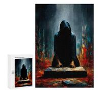 Adults 300 PCS Jigsaw Puzzle The Oath Beneath The Veil - The Kneeling Figure Before The Stone Jigsaw for Adults Brain Teaser Game Wall Decoration for Is Ideal As A Gift 300 PCS