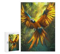 Adults 300 PCS Jigsaw Puzzle Tropical Majestic Macaw in Rainforest Jigsaw Puzzle Brain Teaser Game But Fun And Humorous for Is Ideal As A Gift 300 PCS
