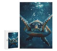 Adults 300 PCS Jigsaw Puzzle Turtle Diving Blue Ocean Jigsaw for Adults Brain Teaser Game Precision Cutting Unique Gifts for Birthday And Christmas 300 PCS