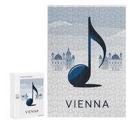 Adults 300 PCS Jigsaw Puzzle Vienna Music Cityscape Jigsaw for Adults Brain Teaser Game Wall Decoration for Is Ideal As A Gift 300 PCS