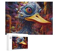 Adults 300 PCS Jigsaw Puzzle Whimsical Duck in A Colorful Dreamland Adult Jigsaw Puzzle Brain Teaser Game Enhance Memory Birthday And Unique Gifts 300 PCS