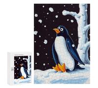 Adults 300 PCS Jigsaw Puzzle Winter Penguin Meme Jigsaw Puzzle Brain Teaser Game But Fun And Humorous for Is Ideal As A Gift 300 PCS