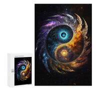 Adults 300 PCS Jigsaw Puzzle Yin Yang Universe V2 Jigsaw for Adults Brain Teaser Game Wall Decoration for Is Ideal As A Gift 300 PCS