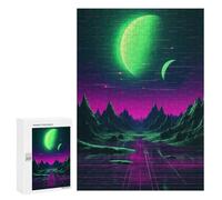 Adults 300 PCS Puzzle Abstract Synthwave Scene Adult Jigsaw Puzzle Anti-Stress Toys Analysis And Logic Birthday Present, Gifts, 300 PCS