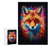 Adults 300 PCS Puzzle Amazing Fox Art Adult Jigsaw Puzzles Analysis And Logic Wishlist with Santa Claus Unique Gifts for Birthday And Christmas 300 PCS