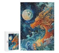 Adults 300 PCS Puzzle Celestial Dragons Gaze Adult Jigsaw Puzzle Anti-Stress Toys Analysis And Logic Birthday Present, Gifts, 300 PCS