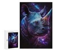 Adults 300 PCS Puzzle Cosmic Rhino Portrait-5 Adult Jigsaw Puzzles Analysis And Logic Wishlist with Santa Claus Unique Gifts for Birthday And Christmas 300 PCS