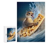 Adults 300 PCS Puzzle DUCKLING SURFING Adult Jigsaw Puzzles Analysis And Logic Wishlist with Santa Claus Unique Gifts for Birthday And Christmas 300 PCS