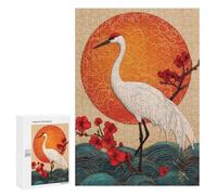 Adults 300 PCS Puzzle Elegant Crane Sunset Art Print Adult Jigsaw Puzzles Difficult Challenge Wishlist with Santa Claus Unique Birthday And Gifts 300 PCS