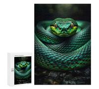 Adults 300 PCS Puzzle Emerald Snake Adult Jigsaw Puzzles Analysis And Logic Wishlist with Santa Claus Unique Gifts for Birthday And Christmas 300 PCS