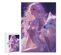 Adults 300 PCS Puzzle Enchanted Fantasy Fairy Tale Wolf Jigsaw Puzzles for Adults Birthday Present Parent-child Interaction Toy Intellectual Game 300 PCS