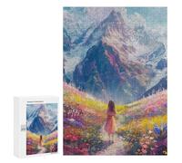 Adults 300 PCS Puzzle Fantasy Mountain Pathway Jigsaw Puzzles for Adults Birthday Present Parent-child Interaction Toy Intellectual Game 300 PCS