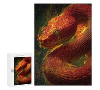 Adults 300 PCS Puzzle Fiery Serpent Artwork -1 Adult Jigsaw Puzzles Difficult Challenge Wishlist with Santa Claus Unique Birthday And Gifts 300 PCS