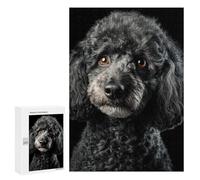 Adults 300 PCS Puzzle Fluffy Grey Poodle Portrait Jigsaw Puzzles for Adults Birthday Present Parent-child Interaction Toy Intellectual Game 300 PCS