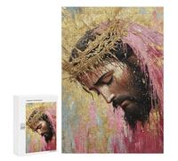 Adults 300 PCS Puzzle Golden Crowned Religious Artwork Adult Jigsaw Puzzles Difficult Challenge Wishlist with Santa Claus Unique Birthday And Gifts 300 PCS