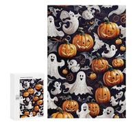 Adults 300 PCS Puzzle Halloween Ghost Pumpkin Bat Adult Jigsaw Puzzles Analysis And Logic Wishlist with Santa Claus Unique Gifts for Birthday And Christmas 300 PCS