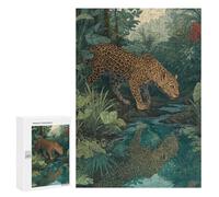 Adults 300 PCS Puzzle Jaguar in Amazon Rainforest-1 Jigsaws for Adults Puzzle Improve Memory Challenging To Complete Unique Gifts for Birthday And Christmas 300 PCS
